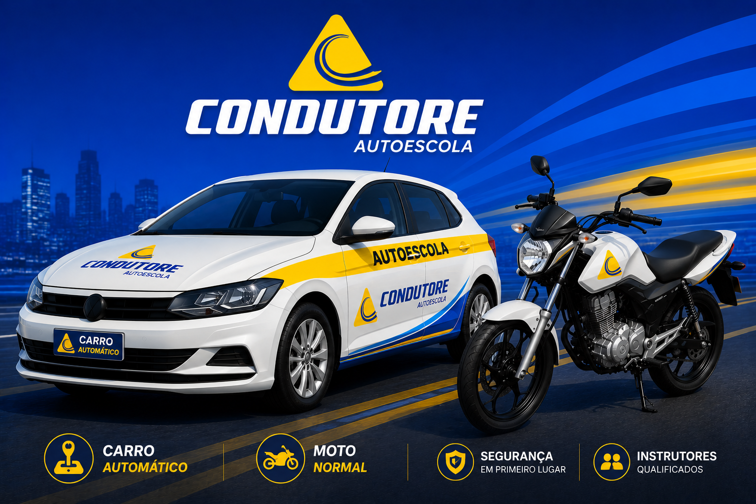 🛵🚗⚡ PLANO INICIAL CARRO E MOTO  (Carro Automático)